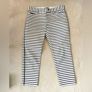 The Limited white and dark navy stripe cropped skinny pants size 2P
